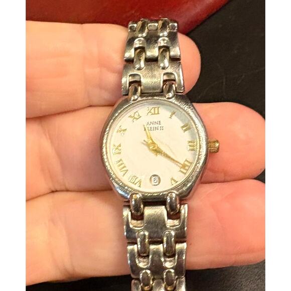 Women's 22mm Silver Tone Anne Klein Watch, Date Window - Picture 1 of 3